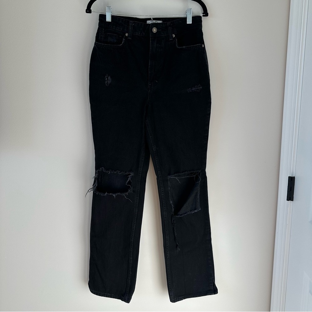 Free People Wide Leg Boot Cut Jeans Denim My Own Lane Going Out Rodeo Festival - Picture 3 of 15